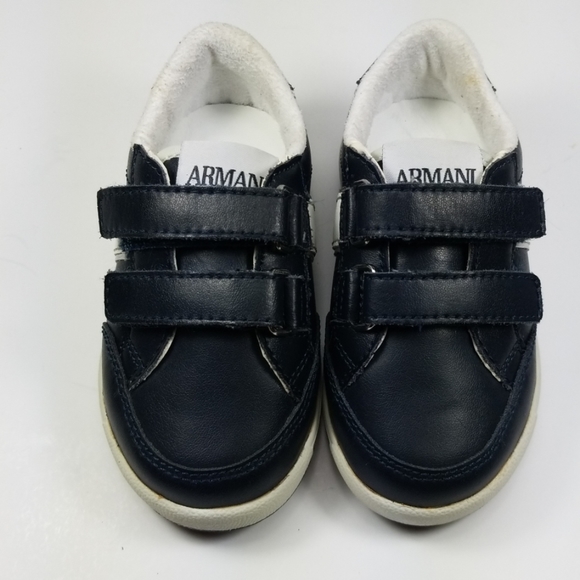 Armani Junior Marine Blue Boy's Sneakers - Picture 4 of 8